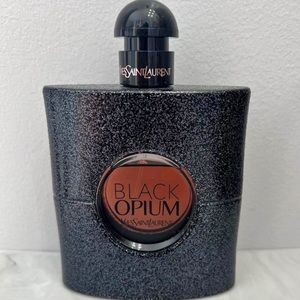 Black opium perfume bottle gently used more than half the bottle left 3 fl oz.